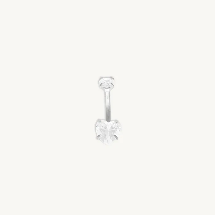 Rings Camile Stone Heart Sapphire Titanium Belly Ring