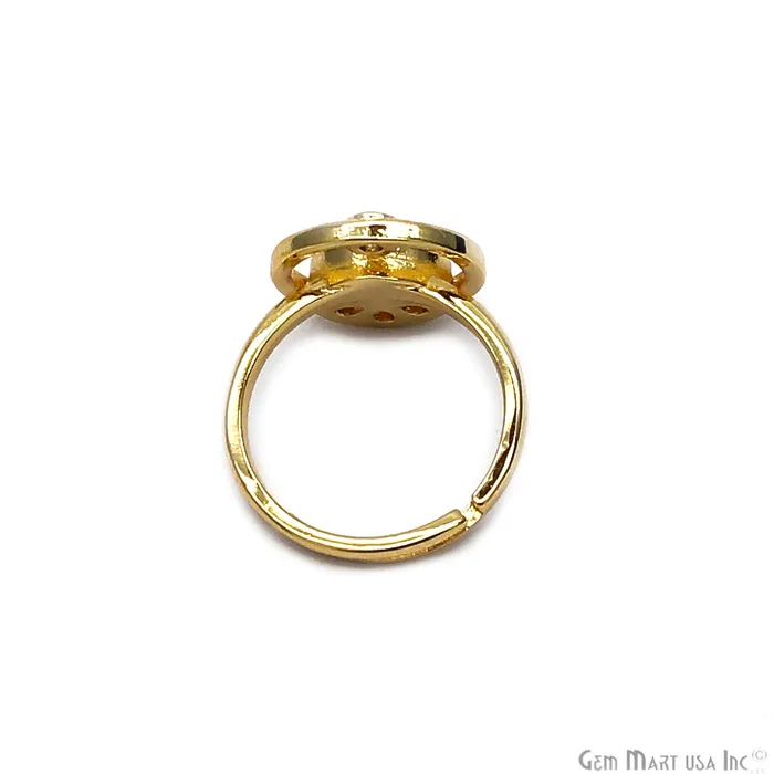 Rings GemMartUSA Orbit Druzy Gemstone Adjustable Ring Pick Your Gemstone