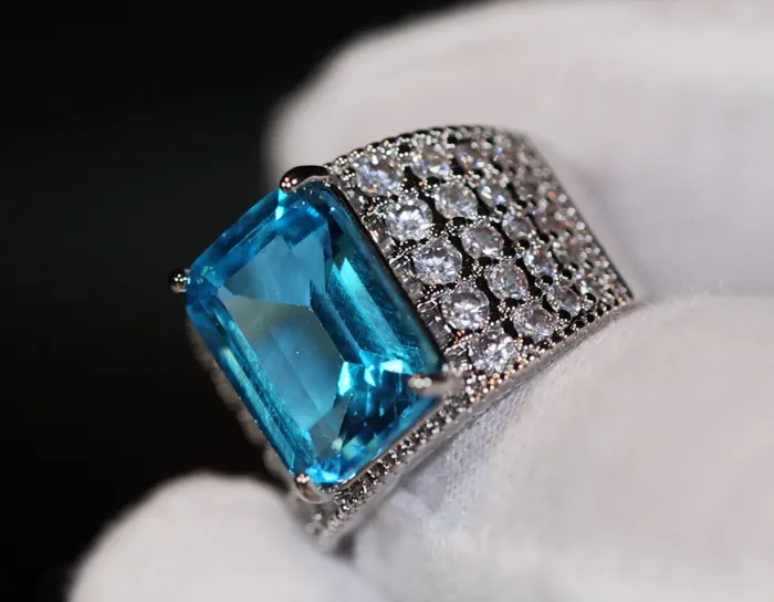 Rings Lab Diamonds London Aquamarine Blue Emerald Diamond Ring Blue Emerald Diamond Ring
