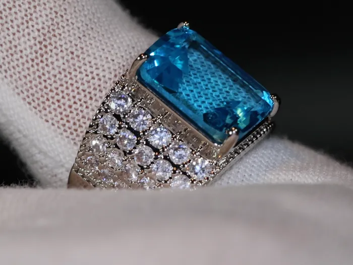 Rings Lab Diamonds London Aquamarine Blue Emerald Diamond Ring Blue Emerald Diamond Ring