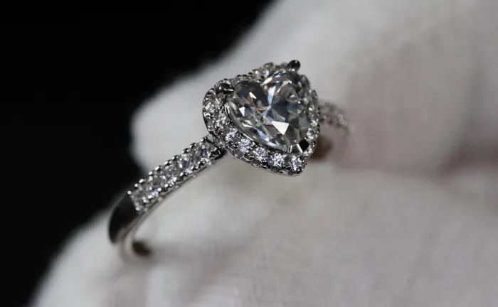 Rings Lab Diamonds London Moissanite Diamond Heart Ring Lab Diamond Heart Ring