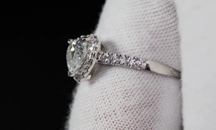 Rings Lab Diamonds London Moissanite Diamond Heart Ring Lab Diamond Heart Ring