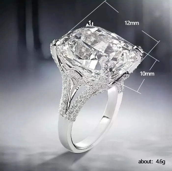 Rings Minx London Big Carat Engagement Ring Womens Big Diamond Ring Womens Engagement Ring Asscher Rings Womens Wedding Ring Womens Big Rings