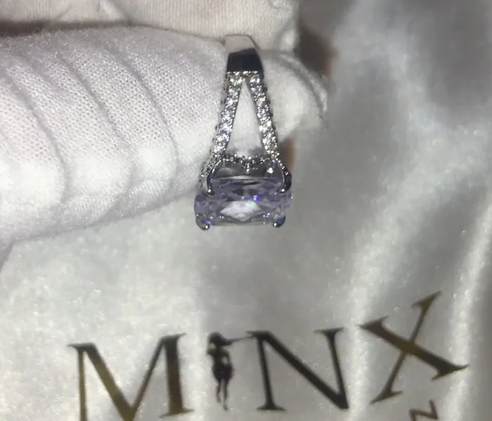 Rings Minx London Big Carat Engagement Ring Womens Big Diamond Ring Womens Engagement Ring Asscher Rings Womens Wedding Ring Womens Big Rings