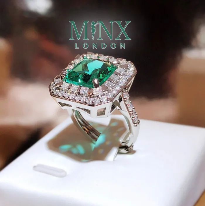 Rings Minx London Statement Ring Green Diamond Ring Big Diamond Engagement Ring Princess Cut Engagement Ring Emerald Diamond Ring Tourmaline Ring Rings Minx London Statement Ring Green Diamond Ring Big Diamond Engagement Ring Princess Cut Engagement Ring Emerald Diamond Ring Tourmaline Ring