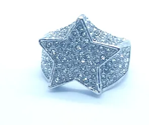 Rings Star Rings Star Ring Iced Out Rings Minx London