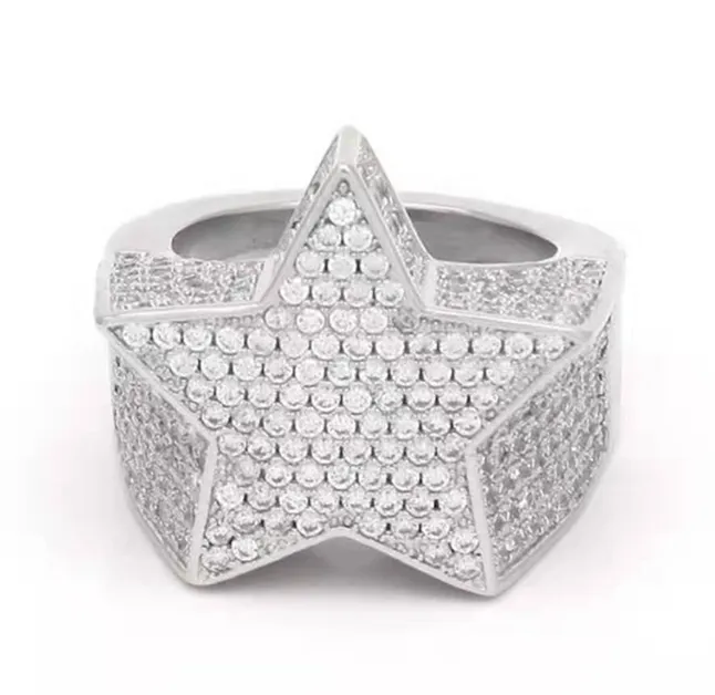 Rings Star Rings Star Ring Iced Out Rings Minx London