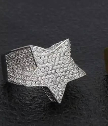 Rings Star Rings Star Ring Iced Out Rings Minx London