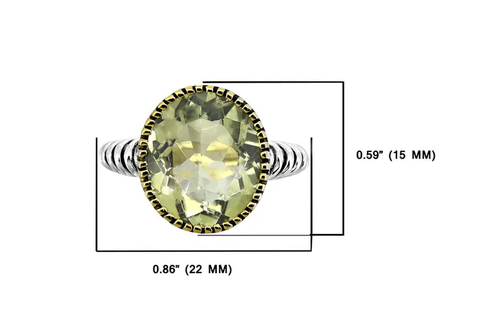Rings YoTreasure Green Amethyst Solid 925 Sterling Silver Gold Plated Ring Genuine Gemstone Jewelry Rings YoTreasure Green Amethyst Solid 925 Sterling Silver Gold Plated Ring Genuine Gemstone Jewelry