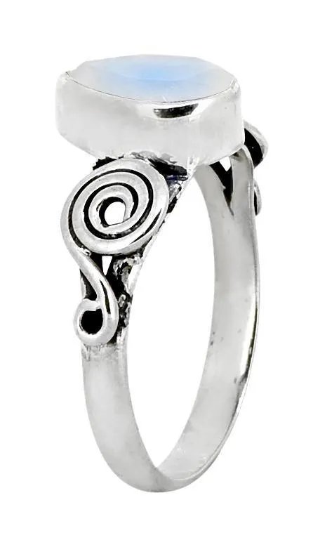 Rings YoTreasure Rainbow Moonstone Solid 925 Sterling Silver Gemstone Ring Jewelry Rings YoTreasure Rainbow Moonstone Solid 925 Sterling Silver Gemstone Ring Jewelry