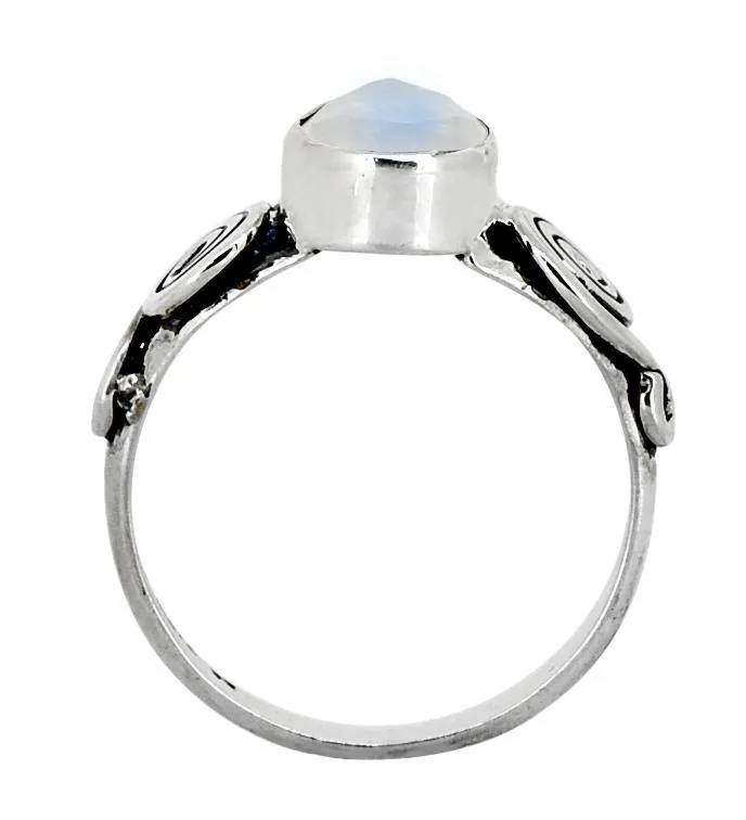 Rings YoTreasure Rainbow Moonstone Solid 925 Sterling Silver Gemstone Ring Jewelry Rings YoTreasure Rainbow Moonstone Solid 925 Sterling Silver Gemstone Ring Jewelry