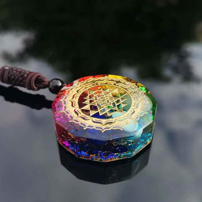 Sri Yantra Orgonite Necklace My Zen Temple Necklaces