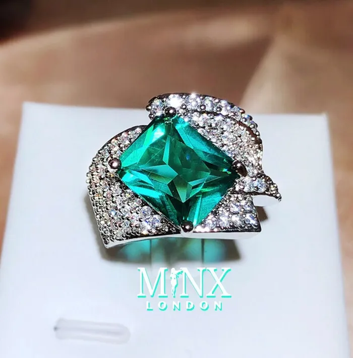 Statement Ring Green Diamond Ring Womens Promise Ring Aquamarine Engagement Ring Green Engagement Ring Tourmaline Ring Ring Minx London Rings Statement Ring Green Diamond Ring Womens Promise Ring Aquamarine Engagement Ring Green Engagement Ring Tourmaline Ring Ring Minx London Rings