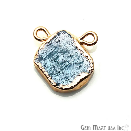 Sulemani Stone Rough Gemstone Double Bail Gold Electroplated Connector GemMartUSA Rings Sulemani Stone Rough Gemstone Double Bail Gold Electroplated Connector GemMartUSA Rings