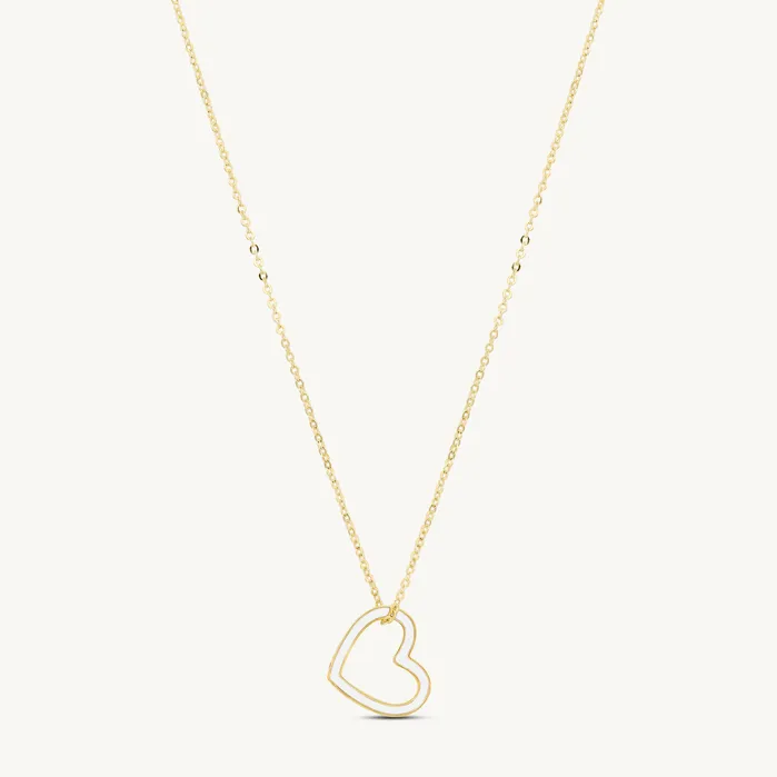 Vanessa Enamel Heart Necklace Ideaure Jewelry Necklaces