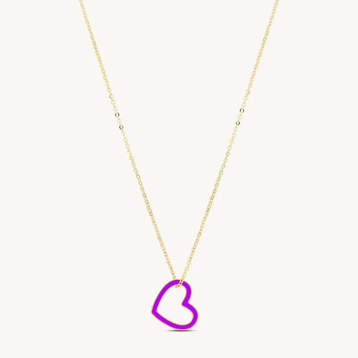Vanessa Enamel Heart Necklace Ideaure Jewelry Necklaces