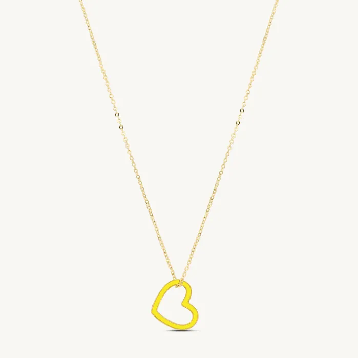 Vanessa Enamel Heart Necklace Ideaure Jewelry Necklaces