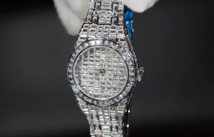 Watches Lab Diamonds London Iced Out Watch Iced Watch Mens Baguette Diamond Watch Hip Hop Diamond Watch