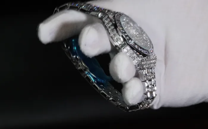 Watches Lab Diamonds London Iced Out Watch Iced Watch Mens Baguette Diamond Watch Hip Hop Diamond Watch