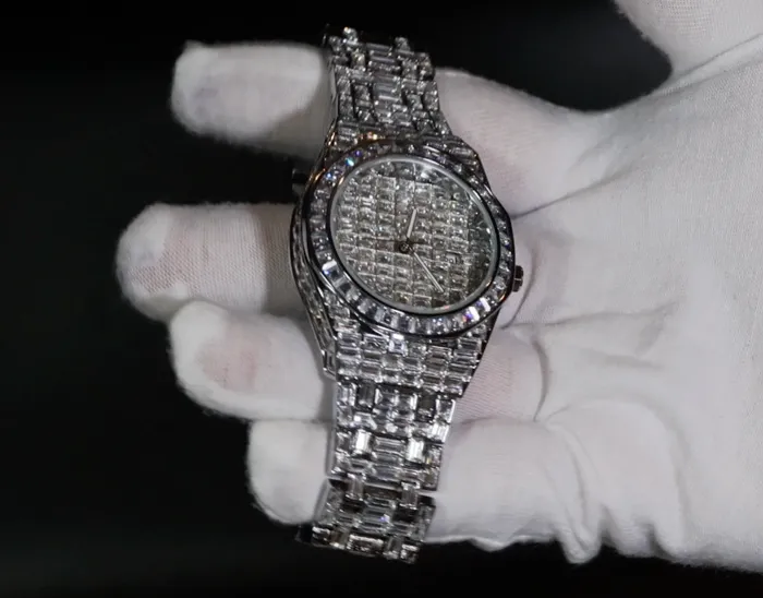 Watches Lab Diamonds London Iced Out Watch Iced Watch Mens Baguette Diamond Watch Hip Hop Diamond Watch