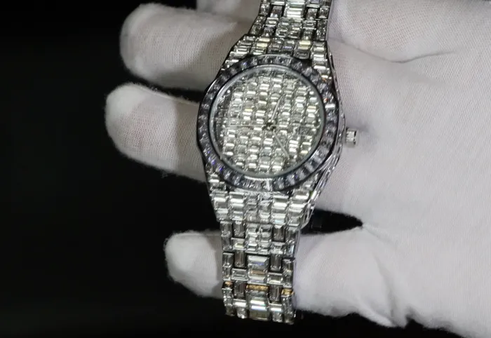 Watches Lab Diamonds London Iced Out Watch Iced Watch Mens Baguette Diamond Watch Hip Hop Diamond Watch