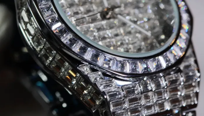 Watches Lab Diamonds London Iced Out Watch Iced Watch Mens Baguette Diamond Watch Hip Hop Diamond Watch