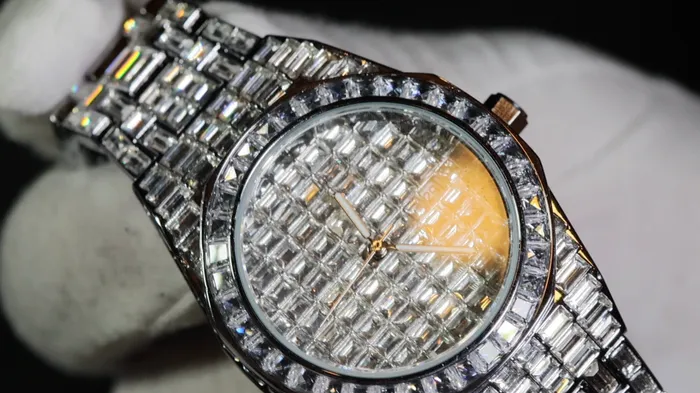 Watches Lab Diamonds London Iced Out Watch Iced Watch Mens Baguette Diamond Watch Hip Hop Diamond Watch