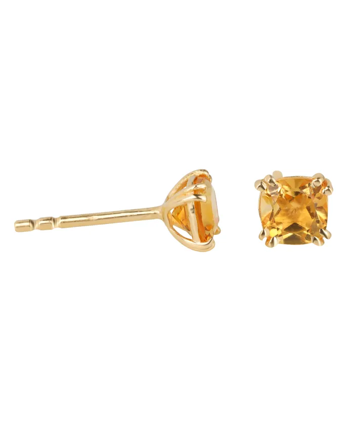 YoTreasure Earrings Natural Healing Citrine Solid 14K Gold Plated Over 925 Silver Stud Earrings Birthstone Jewelry YoTreasure Earrings Natural Healing Citrine Solid 14K Gold Plated Over 925 Silver Stud Earrings Birthstone Jewelry