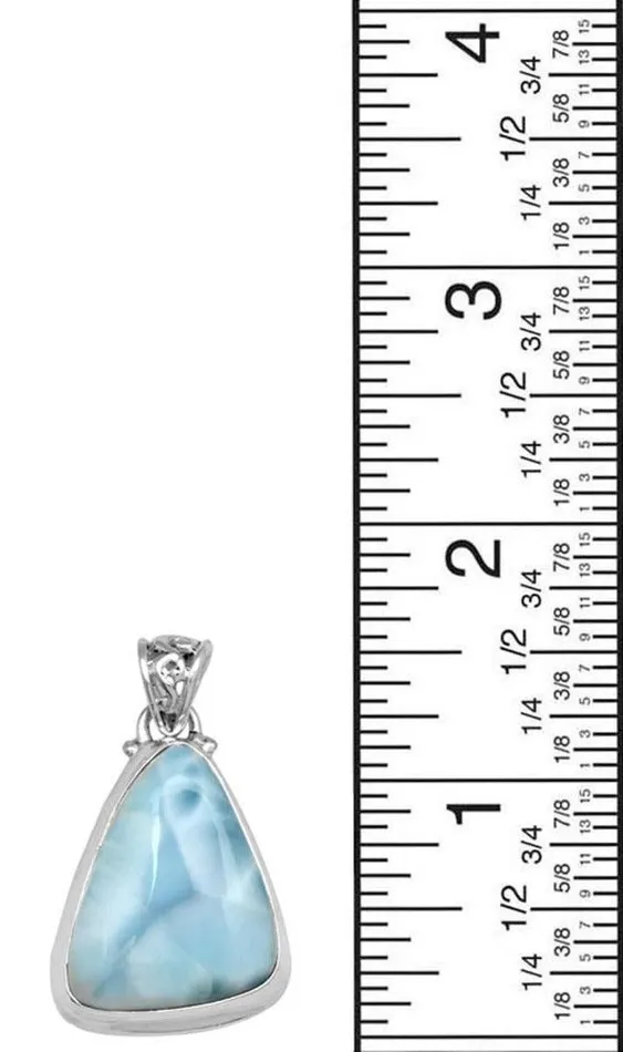 YoTreasure Necklaces Natural Larimar 1 34 Inch Long 925 Solid Sterling Silver Pendant YoTreasure Necklaces Natural Larimar 1 34 Inch Long 925 Solid Sterling Silver Pendant