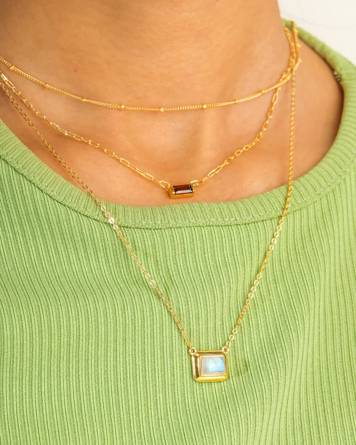 YoTreasure Necklaces Rainbow Moonstone Gemstone Solid 14K Gold Plated Over 925 Sterling Silver Pendant Necklace YoTreasure Necklaces Rainbow Moonstone Gemstone Solid 14K Gold Plated Over 925 Sterling Silver Pendant Necklace