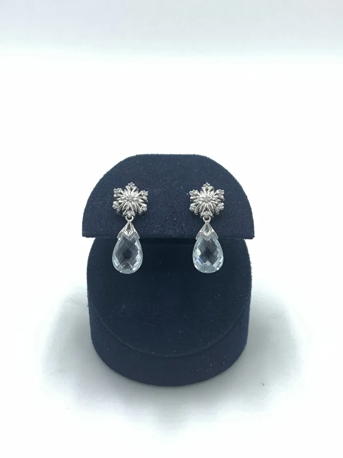 010ctw white gold Disney enchanted aquamarine earrings Crown Jewels Coin Earrings 010ctw white gold Disney enchanted aquamarine earrings Crown Jewels Coin Earrings