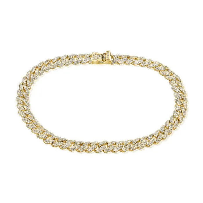 14K Gold Classic Miami Cuban Link Diamond Bracelet Izakov Diamonds Fine Jewelry Bracelets 14K Gold Classic Miami Cuban Link Diamond Bracelet Izakov Diamonds Fine Jewelry Bracelets