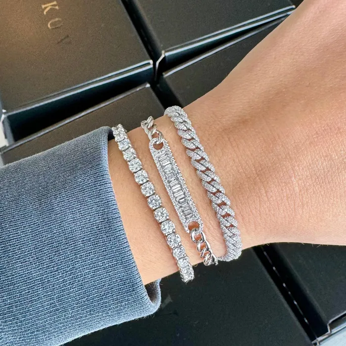 14K Gold Classic Miami Cuban Link Diamond Bracelet Izakov Diamonds Fine Jewelry Bracelets