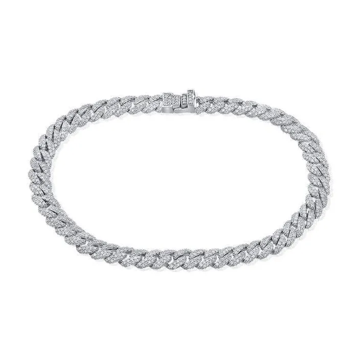 14K Gold Classic Miami Cuban Link Diamond Bracelet Izakov Diamonds Fine Jewelry Bracelets