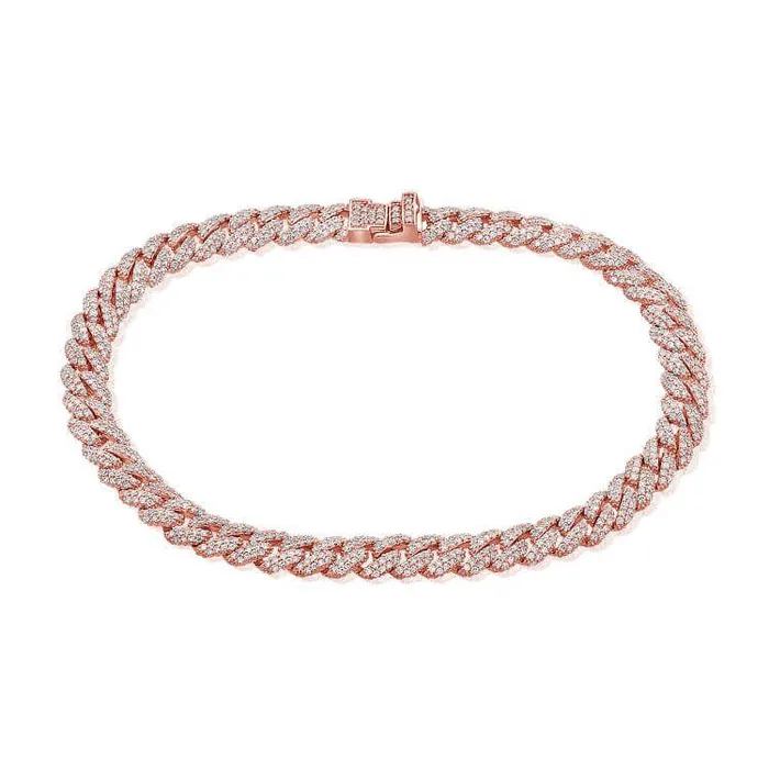 14K Gold Classic Miami Cuban Link Diamond Bracelet Izakov Diamonds Fine Jewelry Bracelets