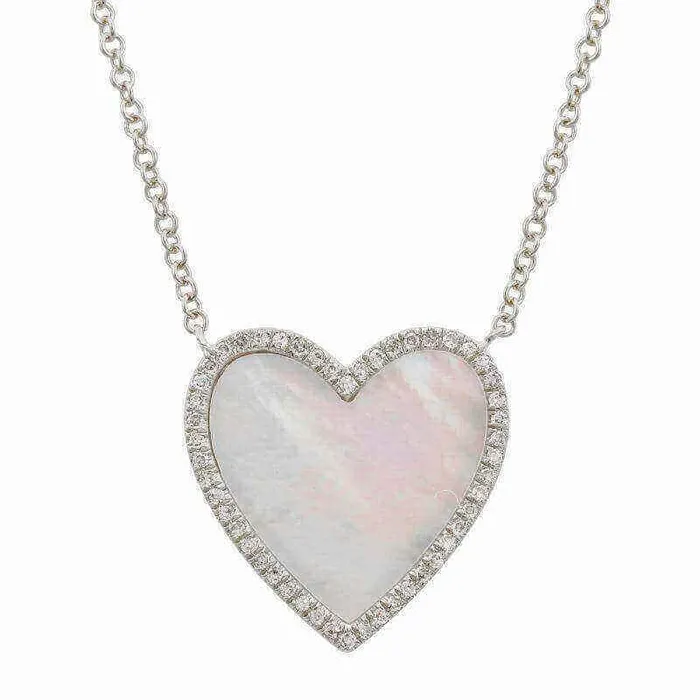 14K Gold Diamond Halo Gemstone Heart Necklace Izakov Diamonds Fine Jewelry Necklaces