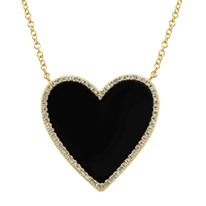 14K Gold Diamond Halo Gemstone Heart Necklace Izakov Diamonds Fine Jewelry Necklaces