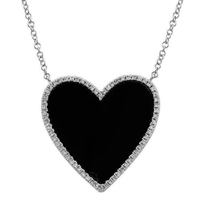 14K Gold Diamond Halo Gemstone Heart Necklace Izakov Diamonds Fine Jewelry Necklaces