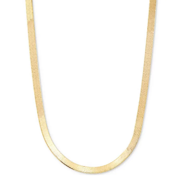 14K Gold Herringbone Chain Necklace Izakov Diamonds Fine Jewelry Necklaces