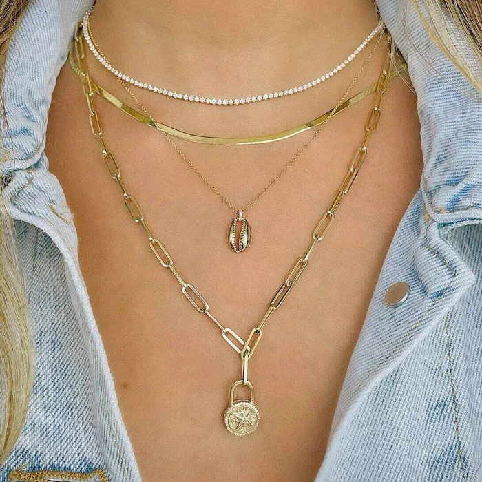 14K Gold Herringbone Chain Necklace Izakov Diamonds Fine Jewelry Necklaces