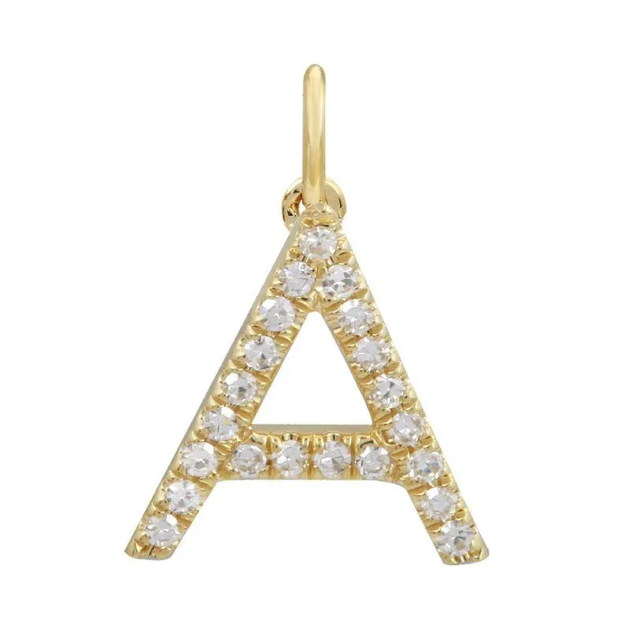 14K Gold Initial Diamond Necklace Charm Izakov Diamonds Fine Jewelry Necklaces 14K Gold Initial Diamond Necklace Charm Izakov Diamonds Fine Jewelry Necklaces