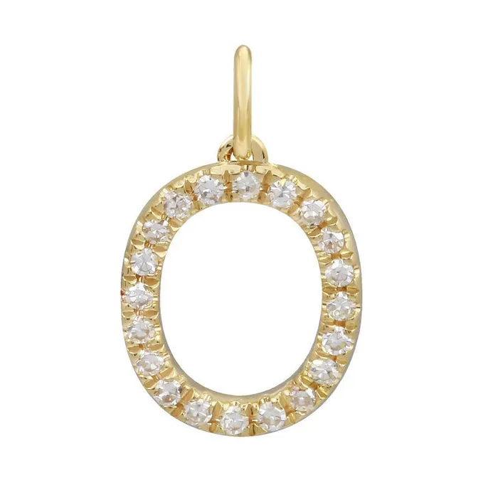 14K Gold Initial Diamond Necklace Charm Izakov Diamonds Fine Jewelry Necklaces