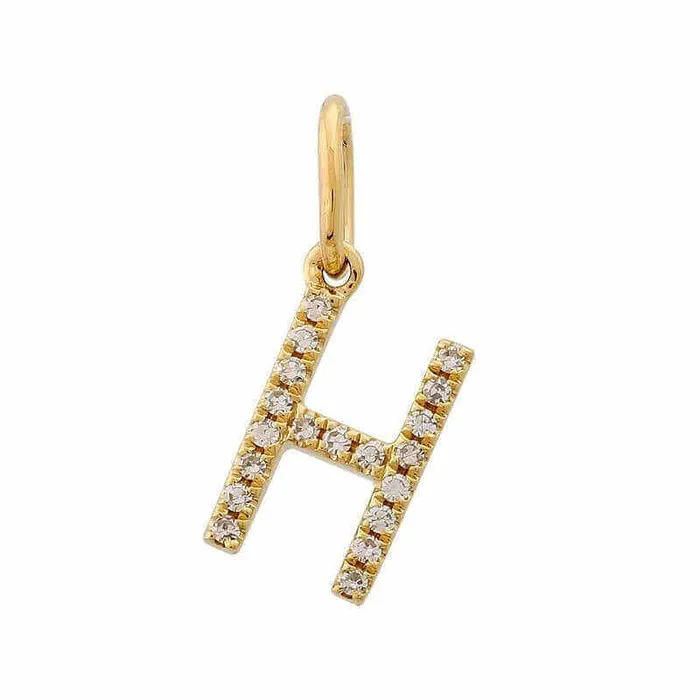 14K Gold Initial Diamond Necklace Charm Izakov Diamonds Fine Jewelry Necklaces