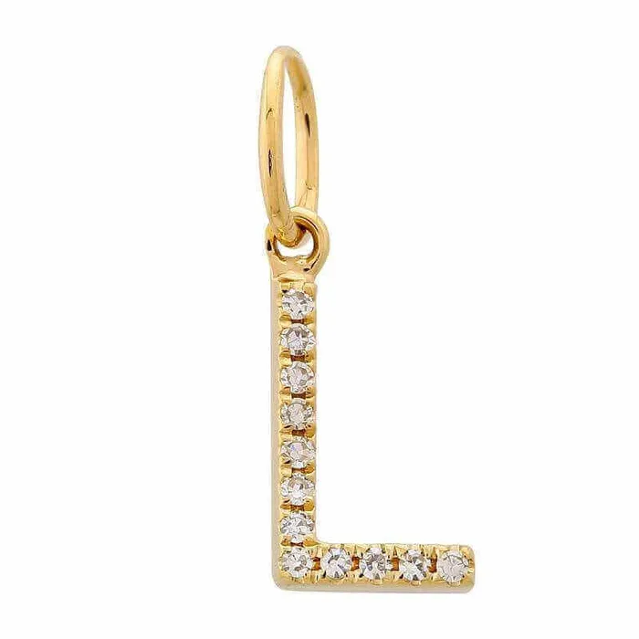 14K Gold Initial Diamond Necklace Charm Izakov Diamonds Fine Jewelry Necklaces