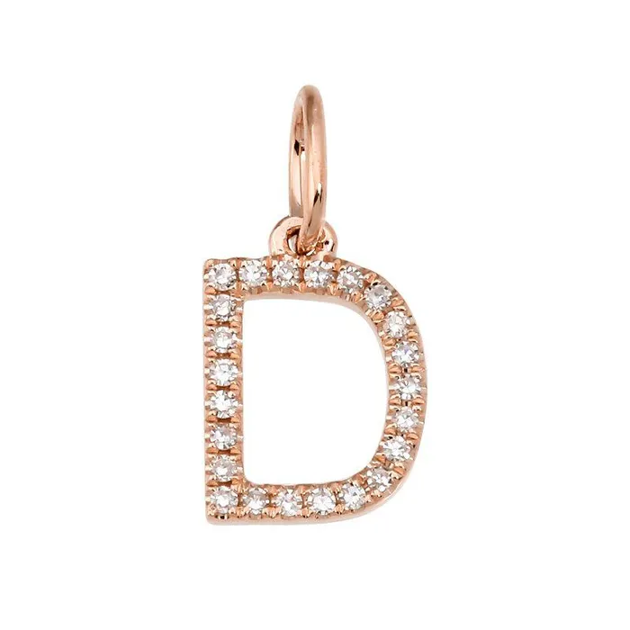 14K Gold Initial Diamond Necklace Charm Izakov Diamonds Fine Jewelry Necklaces
