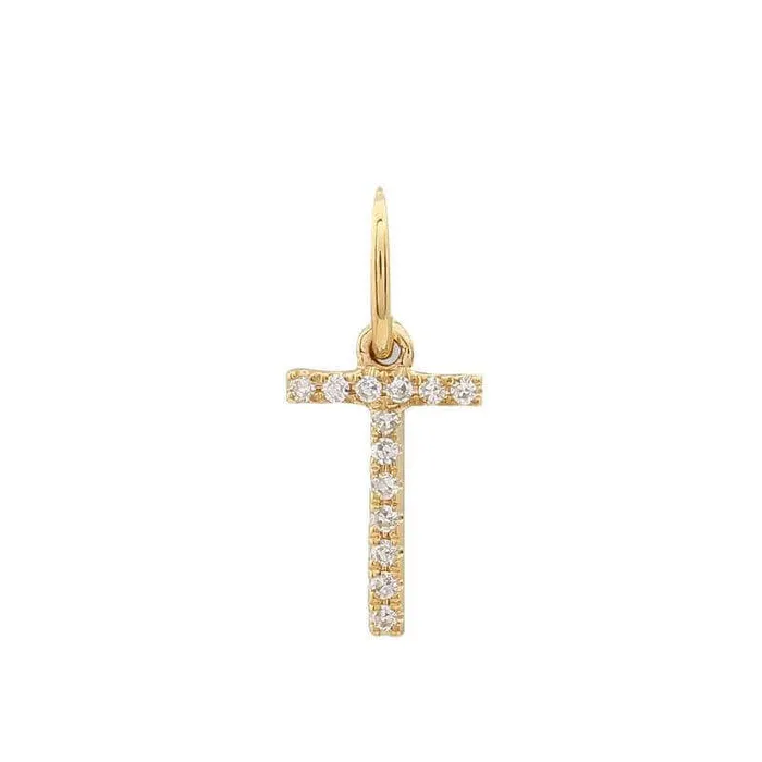 14K Gold Initial Diamond Necklace Charm Izakov Diamonds Fine Jewelry Necklaces