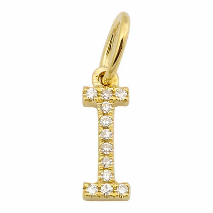 14K Gold Initial Diamond Necklace Charm Izakov Diamonds Fine Jewelry Necklaces