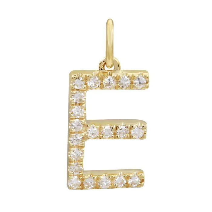 14K Gold Initial Diamond Necklace Charm Izakov Diamonds Fine Jewelry Necklaces