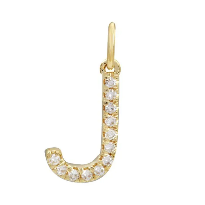 14K Gold Initial Diamond Necklace Charm Izakov Diamonds Fine Jewelry Necklaces