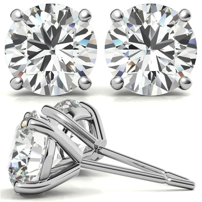 14K White Gold 182ctw Diamond Stud Earrings in Four Prong Martini Settings AMIPI INC Earrings 14K White Gold 182ctw Diamond Stud Earrings in Four Prong Martini Settings AMIPI INC Earrings